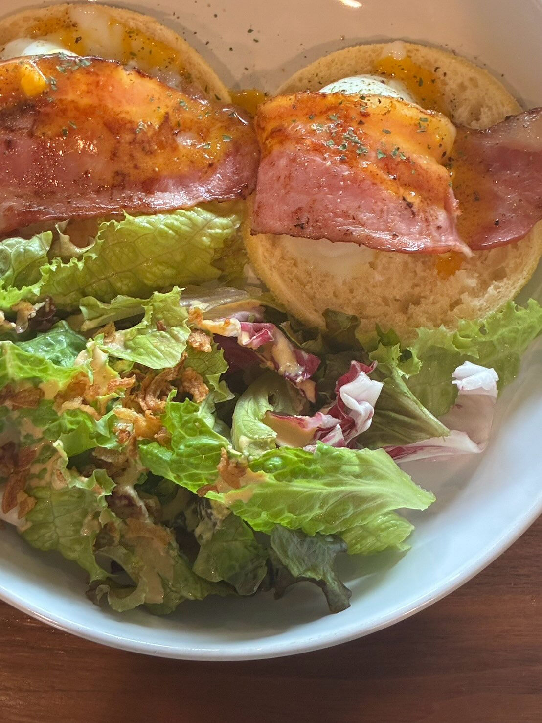 Eggs Benedict, Chicken Panini,